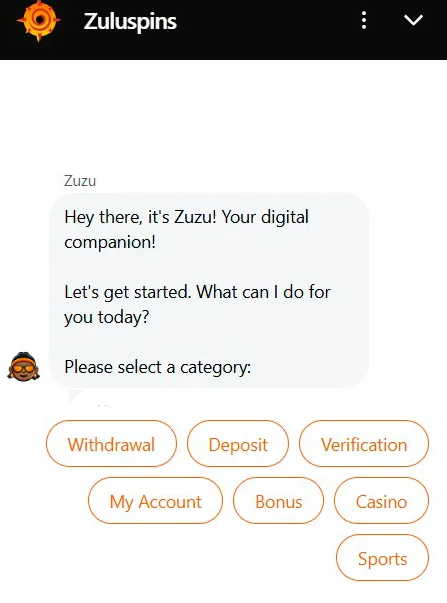 ZuluSpins casino  Klantenservice
